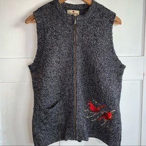 Woolrich Embroidered Cardinal Sweater Vest